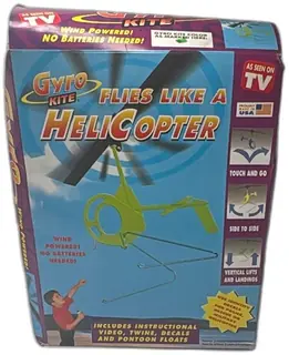 Gyro Kite Helicopter Toy Complete Set Vintage As Seen On TV Wind Powered