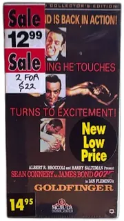 Goldfinger James Bond 007 Sealed VHS Tape MGM UA Home Video Collectors Edition
