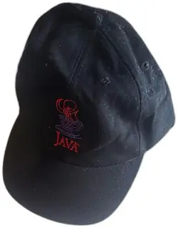Vintage Sun Microsystems Java Logo Black Cotton Baseball Cap Adjustable Strap Hat