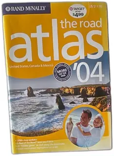 Rand McNally Road Atlas 2004 United States Canada Mexico Softcover Vintage Maps