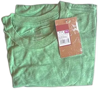 Mossimo Supply Co XXL Green Crew Neck Athletic Fit T Shirt Cotton Polyester New