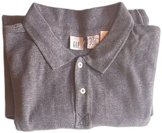 Gap Mens Polo Shirt XL Gray Cotton Short Sleeve Classic Fit Casual 100 Percent Cotton
