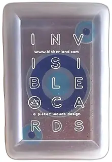 Kikkerland Invisible Playing Cards Pieter Woudt Design Plastic Clear Poker Deck