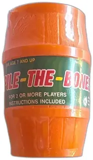 Vintage Pile The Bones Barrel Game Four Star International Orange Plastic 1970s