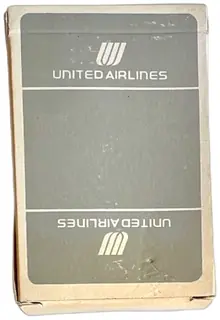 Vintage United Airlines Playing Cards Gray Box Airline Collectible 1970s