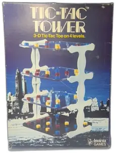 1983 Invicta Games Tic-Tac Tower 3D 4-Level Tic-Tac-Toe Board Game 3029