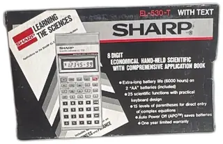 Sharp EL-530T Scientific Calculator With Text Japan Vintage Boxed Complete