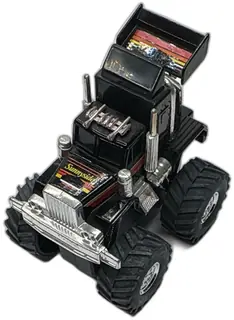Sunnyside Black Monster Truck Toy Vintage Big Wheels Chrome Trim 1980s Style