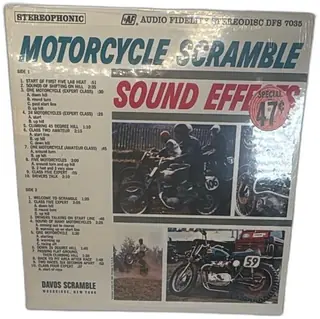 Audio Fidelity Stereodisc DFS 7035 Motorcycle Scramble Sound Effects LP 1964 Sealed