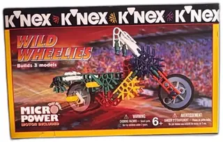 K'NEX Wild Wheelies 11102 Vintage 1996 Building Set Micro Power Motor New