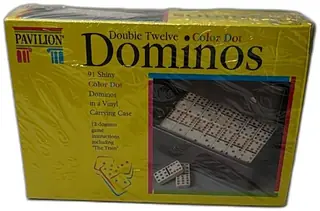 Pavilion Double Twelve Color Dot Dominos 91 Piece Set 1992 New Sealed Vintage