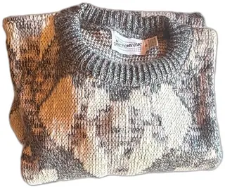 Directions USA XL Vintage Knit Sweater Made in USA Geometric Pattern Cotton Blend