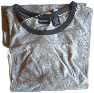 Cherokee Mens Gray Short Sleeve Ringer T Shirt Size XL 46 48 Cotton Polyester New