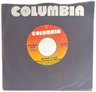 Bonnie Tyler 1983 Columbia 45 RPM Vinyl Total Eclipse Of The Heart Straight From The