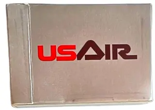 USAir Vintage Airline Playing Cards Silver Box Collectible Poker Deck 1980s