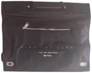 Informix 1998 User Conference Find The Edge Black Vinyl Briefcase Organizer Bag
