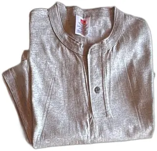 Vintage Hanes Mens Henley T-Shirt Gray Heather XLarge 1995 USA Olympics NWT Cotton