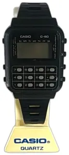 Casio C-80 Vintage Calculator Watch 133 Japan Black Digital Quartz 1980s Retro