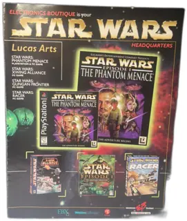 1999 Electronics Boutique Star Wars Phantom Menace Promo Poster 17x11