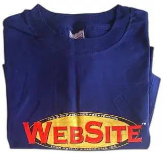 Hanes Beefy-T XL Vintage OReilly Website Promo Shirt 90s Blue Unused USA Cotton