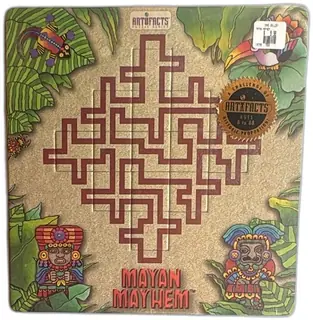 Mayan Mayhem Puzzle Board Game DaMert Company Artifacts Series 1994 Ages 8-88