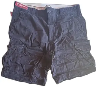 Merona Men’s Cargo Shorts Size 40 Black 100 Percent Cotton Multi Pocket Casual
