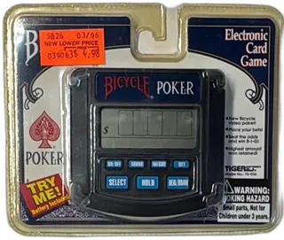 1994 Tiger Electronics Bicycle Poker Handheld Electronic Card Game New Sealed