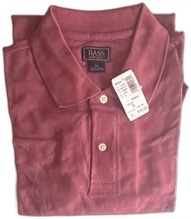 GH Bass Co Mens Salsa Cotton Polo Shirt XL Maroon New Tag Casual Classic