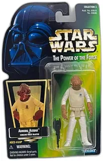 Star Wars Power Of The Force Admiral Ackbar 1997 Kenner Action Figure MOC