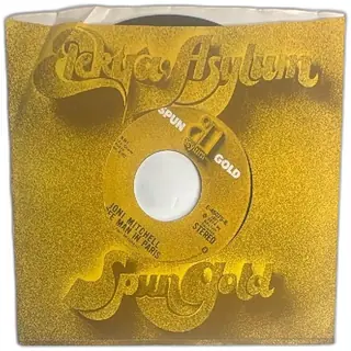 Joni Mitchell Help Me Free Man In Paris 45 RPM 7 Inch Vinyl Single 1974 Asylum Spun G