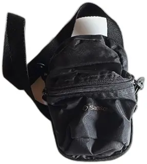 Samsonite Model 25 Black Nylon Mini Shoulder Bag Vintage Camera Pouch Unused
