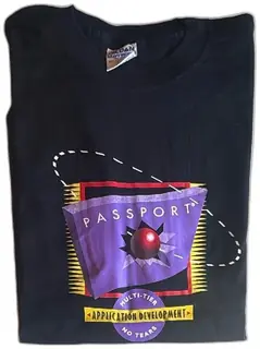 Vintage Passport Multi Tier Application Development Promo T Shirt XL Black Gildan