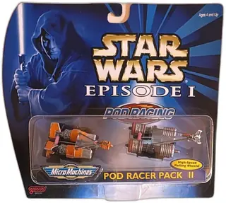 Star Wars Episode I Micro Machines Pod Racer Pack II Galoob 66530 Sealed 1998