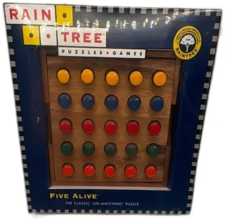 Raintree Five Alive Classic Unmatching Puzzle Wood Game 1993 University Games