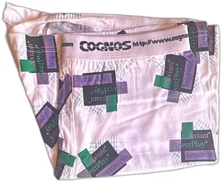 Vintage Cognos Axiant PowerPlay Promo Boxer Shorts Calhoun Cotton Canada White M