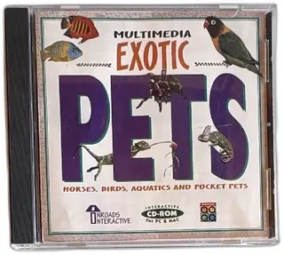 Multimedia Exotic Pets CD-ROM 1995 Inroads Interactive Educational PC Mac Complete