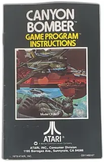 Atari 2600 Canyon Bomber CX2607 Original 1979 Game Program Instructions Manual