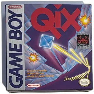 Qix Nintendo Game Boy Complete In Box 1990 Authentic Vintage Puzzle Game