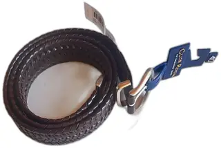 Club Room By Charter Club Braided Leather Belt Size 40 Brown Argentina New