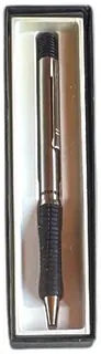 Paper Mate Stainless Steel Ballpoint Pen With Black Grip In Gift Box Medium Point