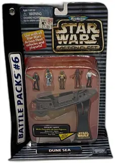 Star Wars Action Fleet Desert Skiff Battle Packs 6 Dune Sea Galoob 1997