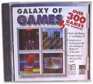 Galaxy Of Games 3 CD ROM Over 300 PC Games For Windows 95 98 ROMTech Sealed