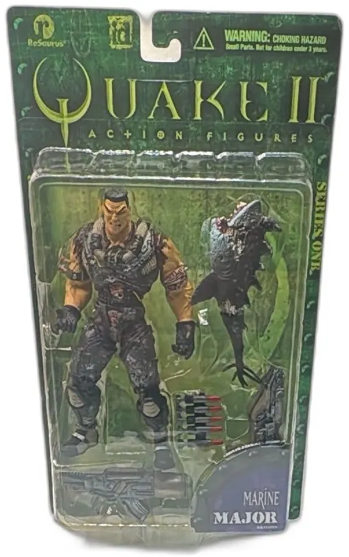 Quake II Marine Major Barracuda Shark Action Figure 1998 ReSaurus Series One