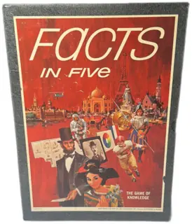 Facts in Five 1967 3M Bookshelf Game Complete Vintage Trivia Board Game