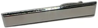 Hickok USA Vintage Silver Tone Plain Tie Bar Clip Classic Rectangular Design
