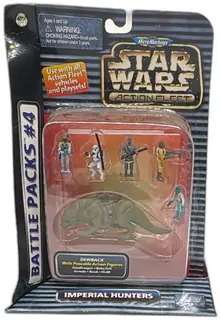 Star Wars Action Fleet Battle Packs 4 Dewback Imperial Hunters 1996 Sealed