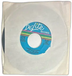 Kool and The Gang Too Hot Tonight's The Night 45 RPM Vinyl Single DeLite DE-802 1979