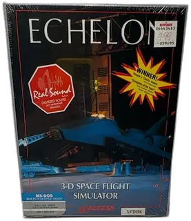 Echelon 3D Space Flight Simulator MS-DOS 3.5 Inch Disk Access Software 1988 Ne