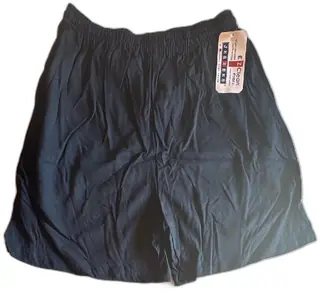 Jerzees Black Cotton EZ Clean Fabric Shorts Size Large New With Tags