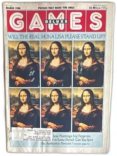 Games Magazine Deluxe March 1988 Will The Real Mona Lisa Please Stand Up